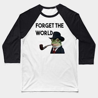 Froggy Philosopher: Pipe-Puffing, Hat-Wearing Sage Baseball T-Shirt